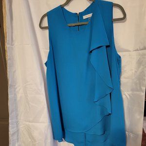 Turquoise tunic length sleeveless top by Nygaard